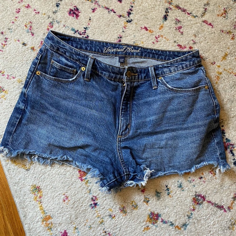 Denim cutoff shorts